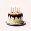 Placeholder: birthday cake, 1980s, no text, no numbers