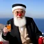 Placeholder: the Grand Ayatollah Ali Khamenei has a red nose the biggest gun and a glass of whisky over the strait of Ormuz (A Better Tomorrow, The Killer, Hard-Boiled) he takes it from under his robe