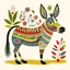 Placeholder: German Folk Art Donkey illustration