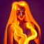 Placeholder: woman made of fire, fire angel, fire clothes, full body portrait, long flowing yellow hair, highly detailed, real life photo, photo quality, extremely detailed, highly detailed, 8K, crisp quality