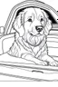 Placeholder: outline art for real DOGS-IN-CARS Coloring page, Japanese manga style, cartoon style, cute face, white background sketch style, full body is a must, only use outline, clean line art, no shadow, bold outlineMasterpiece, Ominous, Golden Ratio, Highly Detailed, photo, poster, fashion, illustration