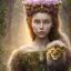 Placeholder: Young beautiful girl wearing floral crown with a stunning lion on nature forest path, Chronicles of Narnia, 8k resolution, high-quality, fine-detail, iridescent, intricate, digital art, detailed matte, volumetric lighting, beautiful, illustration, 3D octane render, brian froud, howard lyon, selina french, anna dittmann, annie stokes, lisa parker, greg rutowski,