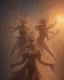 Placeholder: Phorcides (the three blind witches), Greek mythology, passing the one eyeball between them, 8k resolution concept art, dynamic lighting, intricately detailed, hyperdetailed, beautiful, ethereal, golden hour, (extra eyes), gothic, creepy, unsettling, disfigured