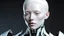 Placeholder: An albino android whose skin is covered in porosity.