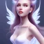 Placeholder: smiling girl, cute, beautiful, long hair, transparent dress, fairy wings, full body