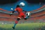 Placeholder: the soccer player of the Red Redemption: (art by Philippe Druillet's Délirius, 1973, written by Jacques Lob) Lone Sloane: laying surreal ethereal football mondial