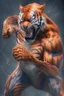 Placeholder: A picture of a roar tiger in the form of a spiderman, a professional, high JPEG image