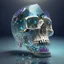 Placeholder: fusion of a skull and gem transparent, realistic photograph , 3d render, octane render, intricately detailed, cinematic,