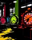 Placeholder: A clockwork factory painted by Andy Warhol