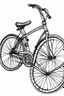 Placeholder: Outline art, no shading, , cartoon style, full power bicycle, black and white, low detail, --ar 9:11