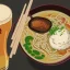 Placeholder: ramen with beer drink