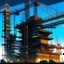 Placeholder: cyberpunk retro futuristic construction crain for comics