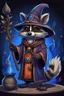 Placeholder: evil Raccoon wizard