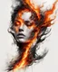 Placeholder: art, abstract, human, burning edges, (intense and emotional visual experience:1.5), (captivating and fiery ambiance:1.3), (dramatic and captivating essence:1.2), (fiery details:1.3), white background