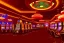 Placeholder: las vegas casino, night time , unity, scriptable render pipeline , lighting , volumetric , global illumination, fog , red emission , red tone.