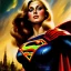 Placeholder: portrait oil on canvas, beautiful busty SuperGirl, green big eyes, ,minimal armor,comic book cover, mystical colors,insanely detailed,realistic,intrincate detail, 16k resolution, masterpiece,Frank Frazetta,Alex Horley, Simon Bisley