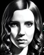 Placeholder: cinematic view, victorian look an feel, portrait of long hair millie bobby brown as enola holmes, hyper detailed, realist, awesome, chiaroscuro, high contrast, black and white, quill pen, gustave dorè style, artgerm, wlop