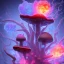 Placeholder: Spherical Frost metal magic armoured pink lightning Mycelium giant blob red MUSHROOM flower BURNING IN BLUE FLAMES hellfire abyss stars SPACE lANDSCAPE