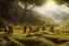 Placeholder: hobbits in the shire scenery landscape, lord of the rings, highly detailed, perfect lighting, perfect composition, 4 k, artgerm, derek zabrocki, greg rutkowski