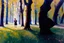 Placeholder: Trees, forest, distant people, berthe morisot, and alfred stevens impressionism paintings
