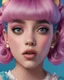 Placeholder: photoreal close-up of a gorgeous Singer melanie martinez face , 8k, high detail, smooth render, unreal engine 5, cinema 4d, HDR, dust effect, vivid colors