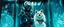 Placeholder: frankie picks up and carries rasta bad ass criminal frost cyberpunk bard into hi tech glass elevator, he give a thumbs up with blue driving glowes, holding an calm fluffy eskimo dog on a leash