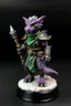 Placeholder: small purple and green pearlescent dragonborn ranger dnd