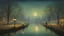 Placeholder: style John Atkinson Grimshaw, night, relaxation, luxury, dream world, calm beauty, symmetry, fantasy world, magic, beautiful composition, exquisite detail, 135mm lens