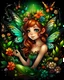 Placeholder: enchanted cute fairies , black backwornd, adult book cover