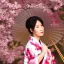 Placeholder: portrait of asian goddess wearing traditional kimono and holding bamboo umbrella, stunning, beautiful, gorgeous, cherry blossoms, realistic, photo illustrative, ornate, 8K resolution, high-quality, fine-detail, digital art, detailed matte, brian froud, howard lyon, selina french, anna dittmann, annie stokes, lisa parker, greg rutowski, alphonse mucha