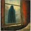 Placeholder: Unsettling visual of a sentient ghost outside bedroom window, crafted by the imaginative Stephen Grammell, with additional touches by the eccentric Zdzislaw Beksinski, image stirring deep-seated insomnia, surreal masterpiece laden with symbolism, realistic, detailed, digital painting