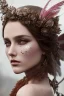 Placeholder: karlan, rusty metal, feathers, Dryad, fae, sidhe, ominous, nature, plants, wildflower, facepaint, dnd character portrait, intricate, oil on canvas, masterpiece, expert, insanely detailed, 4k resolution, retroanime style, cute big circular reflective eyes, cinematic smooth, intricate detail , soft smooth lighting, soft pastel colors, painted Renaissance style