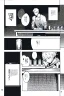 Placeholder: table with beer cans, grayscale, manga page