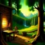 Placeholder: cabin in the woods interior