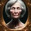 Placeholder: old lady character, ominous, waist up portrait, intricate, oil on canvas, masterpiece, expert, insanely detailed, 4k resolution, retroanime style, circular reflective eyes, cinematic smooth, intricate detail , soft smooth lighting, soft pastel colors, painted Renaissance style