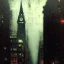 Placeholder: Skyline,Gotham city,Neogothic and NeoFascist and Neoclassical architecture by Jeremy mann, John atkinson Grimshaw,