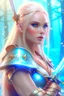 Placeholder: pretty woman, warrior, elf, blonde hair, fantasy, Skyrim, conventionally attractive, fighter, sword, elder scrolls, young, maternal, 3d render, cinematic, conceptual art, poster