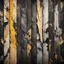 Placeholder: Hyper Realistic black & golden grungy multicolored broken wooden planks with rustic marble texture & vignette effect