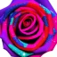 Placeholder: transparent multicolor crystal rose