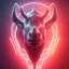 Placeholder: A beautiful portrait of a cyborg rhino pink neon color scheme, high key lighting, volumetric light high details psychedelic background