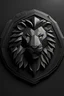 Placeholder: a black shield with a stylized lion head in the center. make it low poly and as simplified as possible