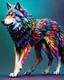 Placeholder: Full body Beautiful antropomorfico wolf colorful art conceptual, amazing artwork, hyper detailed, ultra maximalist quality, 12k