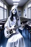 Placeholder: Ghost guitar girl in high school