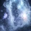 Placeholder: celestial, nebula, ice crystals, snow, icicles, reflections