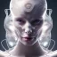 Placeholder: biomorphic woman mask with lighting, panoramic, colours, 3D-rendering, foto-realistic,TG, 8k, art by HR Giger.