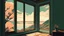 Placeholder: lofi mix youtube video anime style scene background spring window view, no people