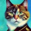 Placeholder: Portrait of a cat by Van Gogh