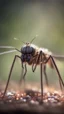 Placeholder: macrophoto of mosquito, bokeh like f/0.8, tilt-shift lens 8k, high detail, smooth render, down-light, unreal engine, prize winning