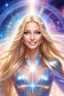 Placeholder: cosmic woman smile,beautiful ufos rainbow, admiral from the future, galactic confédération, fine whole face, crystalline skin, expressive blue eyes,rainbow, smiling lips, very nice smile, costume pleiadian, Beautiful tall woman pleiadian Galactic commander, ship, perfect datailed golden galactic suit, high rank, long blond hair, hand whit five perfect detailed finger, amazing big blue eyes, smilling mouth, high drfinition lips, cosmic happiness, bright colors, blue, pink, gold, jewels, realist,
