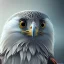 Placeholder: portrait of a bird of prey, feathers, extremely sharp detail, finely tuned detail, ultra high definition, 8k, unreal engine 5, ultra sharp focus, winter ambiance, forest background